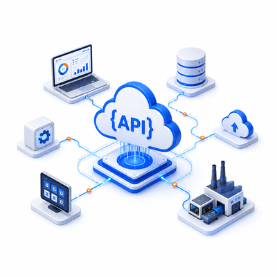 رسم توضيحي يمثل تكاملات API