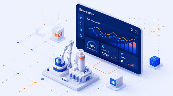 آلات وPLCs ومستشعرات ترسل البيانات إلى منصة واحدة